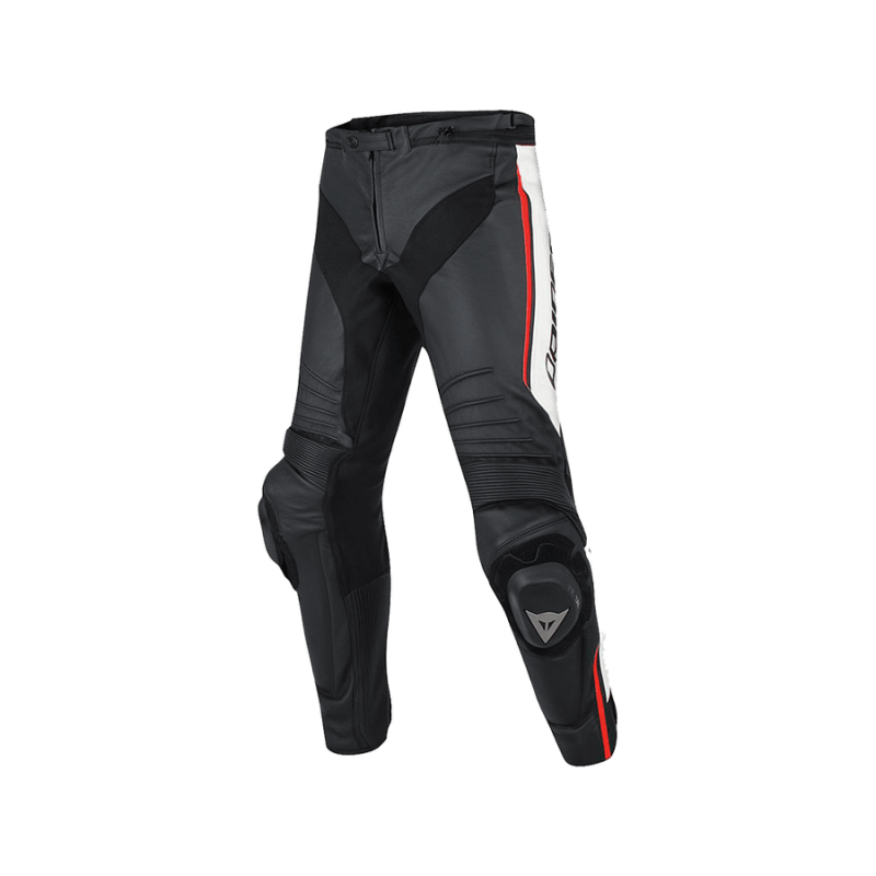 Мотоштаны кожа Dainese Misano, Black-white-red-fluo