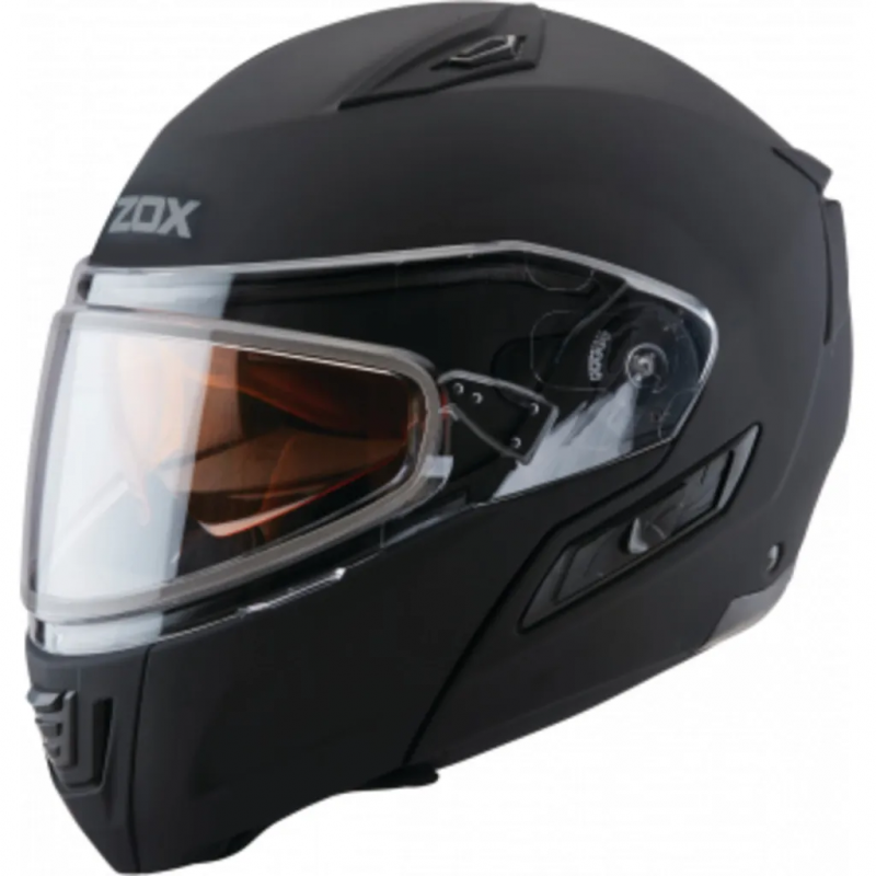 Шлем снегоходный ZOX Condor, стекло с электроподогревом Черный мат