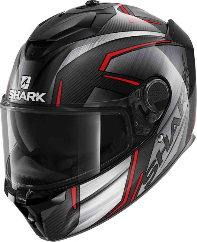 Мотошлем интеграл Shark Spartan GT Carbon Kromium Черный/Красный