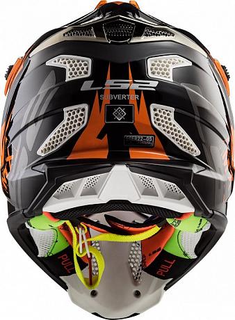 Кроссовый шлем LS2 MX700 Subverter Emperor Черно-оранжевый S