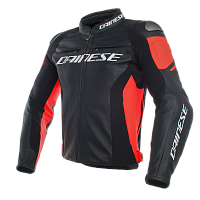 Куртка кожаная Dainese Racing 3, черно-красный