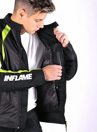 Куртка текстильная Inflame Breathe, Черный, Зеленый неон S