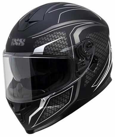 Шлем интеграл IXS HX 1100 2.4 черно-серый матовый XS