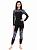 Термокофта женская Starks Long Shirt Coolmax черная с принтомм