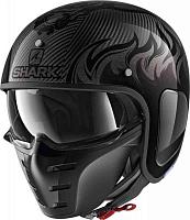 Шлем открытый Shark S-Drak Carbon dagon черный-серый