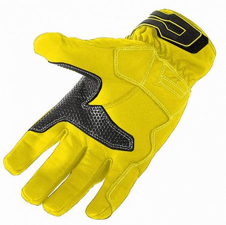 Туристические кожаные перчатки Moteq Venus флуоресцентно-желтые S