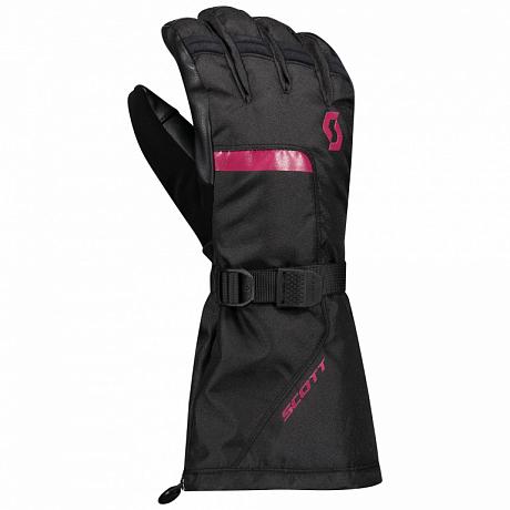Перчатки снегоходные Scott Roop, черно-розовые 2XS