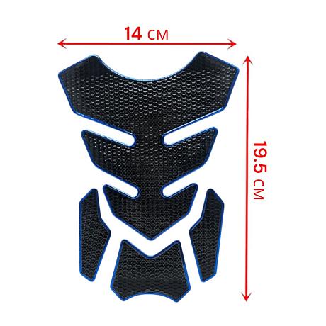 Защитная наклейка на бак мотоцикла FRM 19,5 х 14 12083 черно-синяя