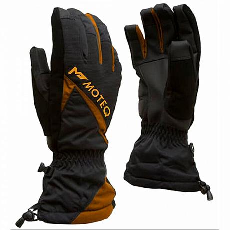 Зимние перчатки Moteq СНЕЖОК, Чёрный/Оранжевый XS