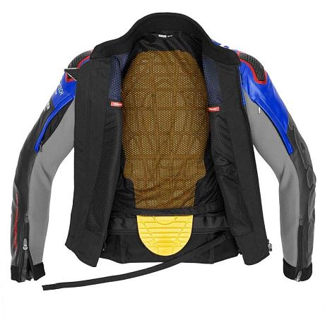 Куртка SPIDI DP PROGRESSIVE LEATHER Black/Red/Blue 50