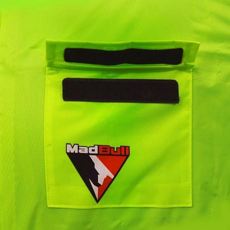 Раздельный мотодождевик madbull салатово-черный XS