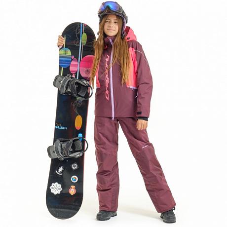 Снегоходные штаны детские Dragonfly Gravity Teenager 2023 Purple - Black 140-146