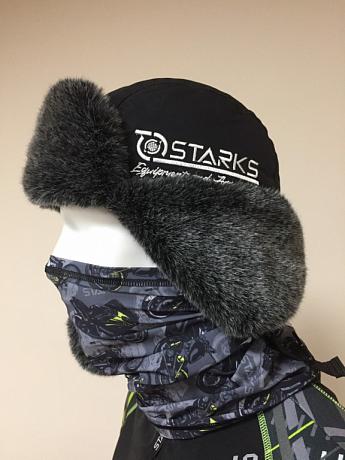 Шапка ушанка Starks Fur hat черная